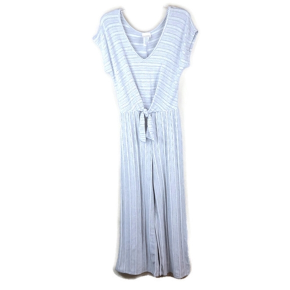Caution to the Wind Womens Romper S Grey/White Striped Romper‎ - Picture 1 of 11